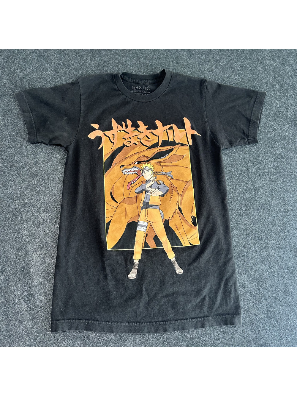 Naruto Shippuden TShirt Naruto & Sasuke Reversible Dual Sided Graphic Blk Size S